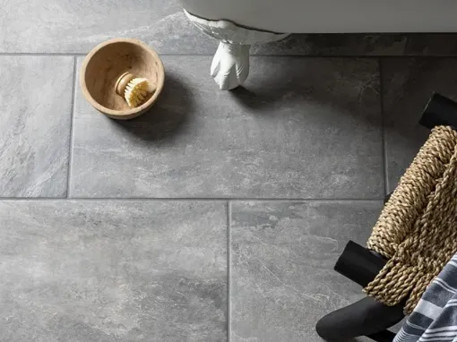 bathroom-tile-effect-wood-floor-installation | ourfloorfitter.co.uk